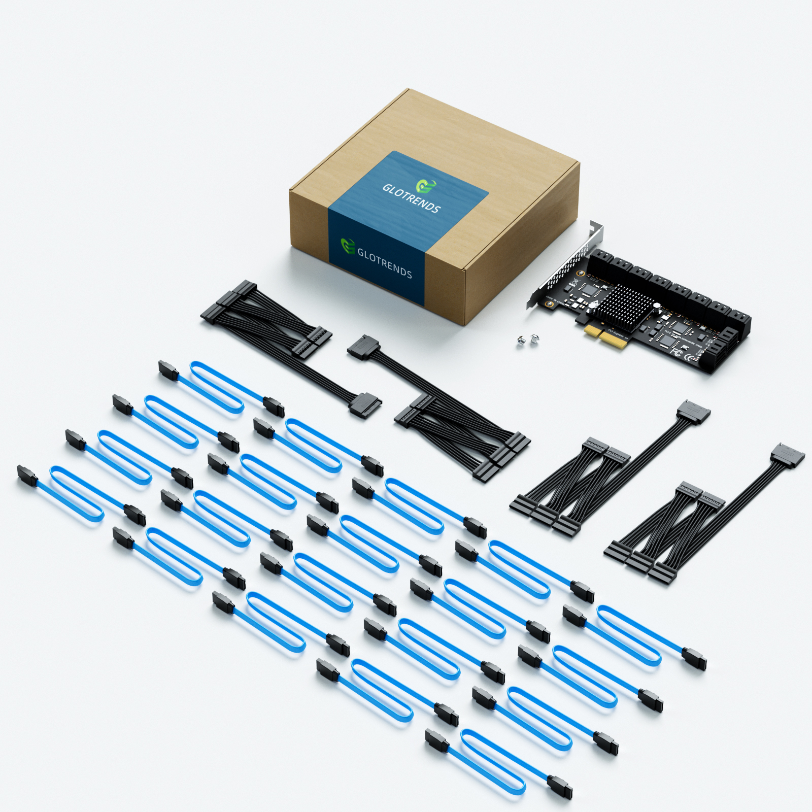 SA3220C 20-Port SATA Expansion Card, PCIE X4 Interface