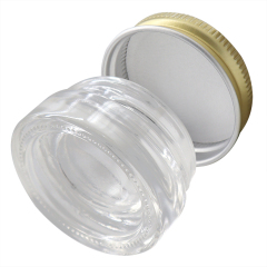 9ml 7ml Concentrate glass jar with Metal lid