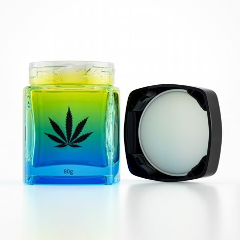 3oz Square Child Resistant glass jar