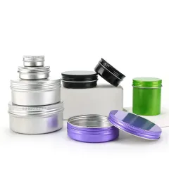 5g 10g 20g 110g 150g black purple silver green aluminum jar metal aluminium cosmetic jar cans