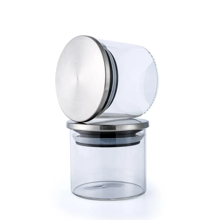 120ml clear glass candle jar air tight coffee tea jar food storage containers bottle smell proof with lid