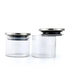 120ml clear glass candle jar air tight coffee tea jar food storage containers bottle smell proof with lid