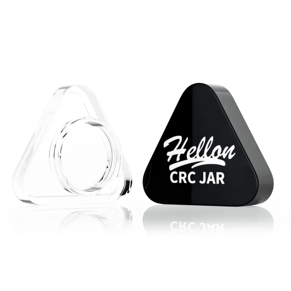 3g 5g 7g 9g Small Clear Glass Cream Jars Custom Logo Square Concentrate Containers Child Resistant Cap CRC Glass Jar