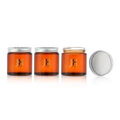 Glass storage jar airtight kitchen food storage container cookie jar with aluminum lids