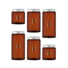 flower jars custom printed red airtight storage container spice cookies coffee tea glass jar with aluminum lid