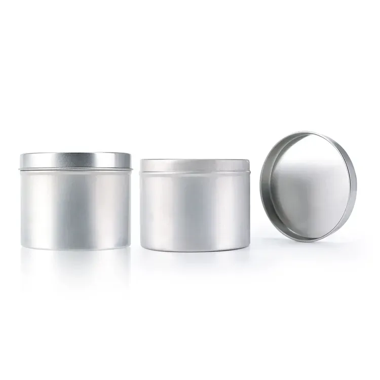 Empty aluminum metal jar tobacco container tin can aluminum cosmetic cream jar for candles