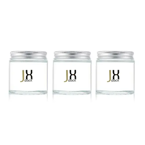 Honey candy flower candy food storage container amber clear glass jar with airtight child proof lid