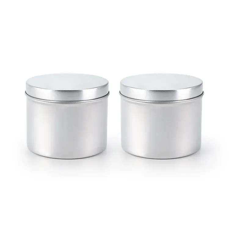 Empty aluminum metal jar tobacco container tin can aluminum cosmetic cream jar for candles