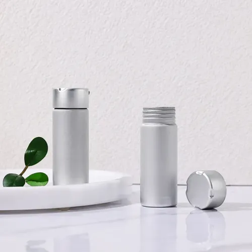 Child resistant child safety sliver water proof aluminum bottle light weight airtight close tightly aluminum bottle with lid