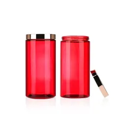 Food grade resistant sealing kitchen food storage glass jar with aluminum lids for tea and coffee