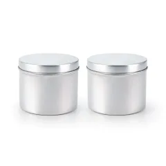 Custom sliver cream container cosmetic packaging metal tin can aluminum jar for tea