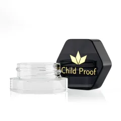3g 5g 7g 9g Customized Logo Transparent CRC Jars Child Proof Cap Eye Cream Polygon Small Concentrate Jar