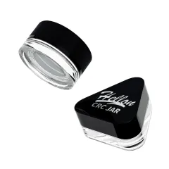 Customized printing logo 3ml 5ml 7ml 9ml cube clear smell proof concentrate oil jar mini childproof small glass jar with lid