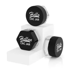 Wholesale 3ml 5ml 7ml 9ml transparent clear round child proof safe flower concentrates glass jars with child resistant cap