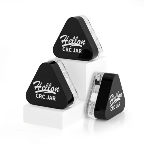 3ml 5ml 9ml Extract Container Glass Jar Child Resistant Cap Eye Cream Cosmetic Packaging Polygon Concentrate Jar