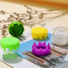 Manufacturer oil wax container smell proof jar with silicone lid 5ml 10ml 50ml cream glass jar