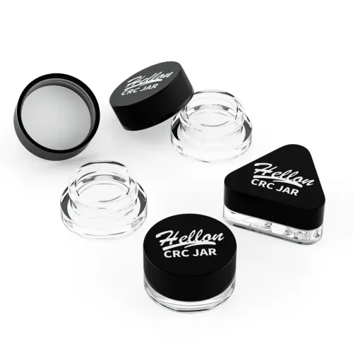 Custom 3ml 5ml 7ml 9ml Mini Round Clear Concentrate Jar Child Resistant Extract Storage Eye Cream Small Glass Jar