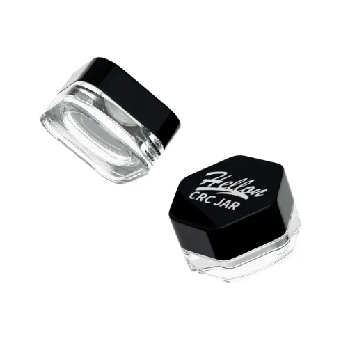 3g 5g 7g 9g child resistant eye cream custom square small glass jar cube concentrate container luxury glass jars for flower