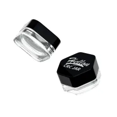 Customized printing logo 3ml 5ml 7ml 9ml cube clear smell proof concentrate oil jar mini childproof small glass jar with lid