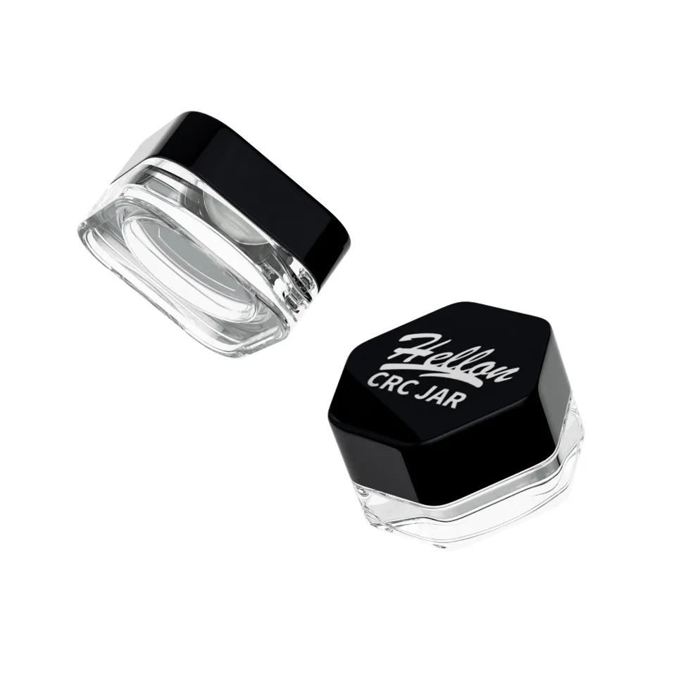 In Stock 3 5 7 Gram Mini Wax Oil Smell Proof Container Clear Child Resistant Cap Small Concentrate Round Glass Jar