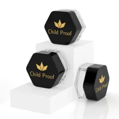 3g 5g 7g 9g Glass Jars For Extract Concentrate Custom Logo Printing Childproof Cap Glass Jars