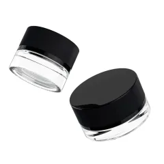 Bulk Stock Black UV Clear Square Concentrate Container 3ml 5ml 7ml 9ml Flower Glass Storage Jar With Child Resistant Lid