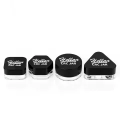 Custom Printing 3ml 5ml 7ml 9ml Triangle Clear Concentrate Oil Jar Small Concentrate Childproof Glass Jar With Lid Packaging