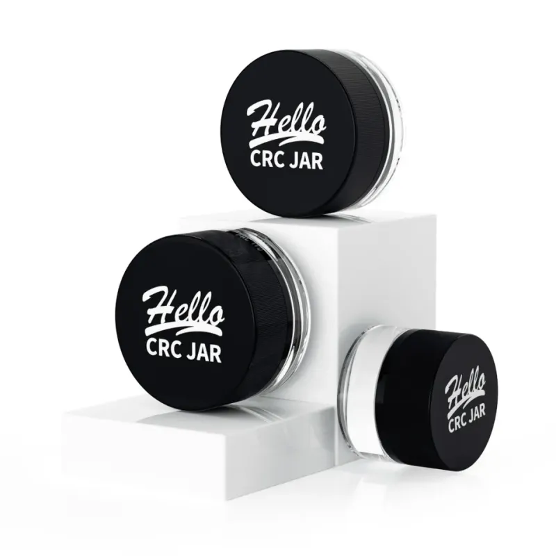 3g 5g 7g 9g Customized Logo Transparent CRC Jars Child Proof Cap Eye Cream Polygon Small Concentrate Jar