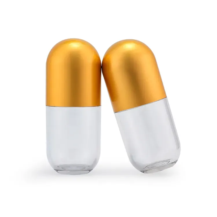 Plastic pet bottle manufacturers capsule shape medicine pill packaging transparent wide mouth plastic bottle