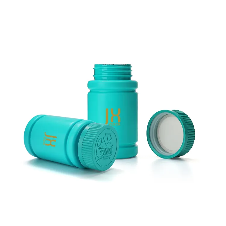 40ml 80ml 100ml 150ml White blue wide mouth plastic bottle for medicine pill capsule vitamin plastic bottle