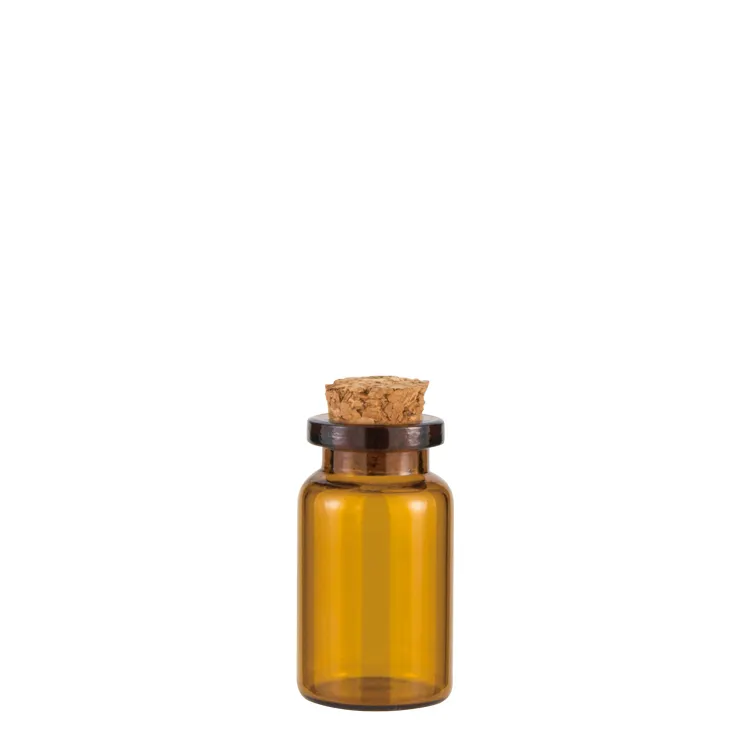 Custom Logo Flat Bottom Or Round Bottom Glass Test Tube With Cork Cap