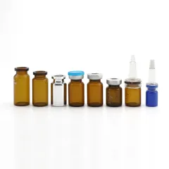 China manufacturer borosilicate glass vial amber clear medicine glass vial for injection