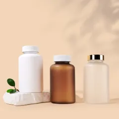 Manufacturer Logo Customized 400ml White Food Grade Jar Supplement Pill Capsule Plastic Bottle Child Resistant Bottle