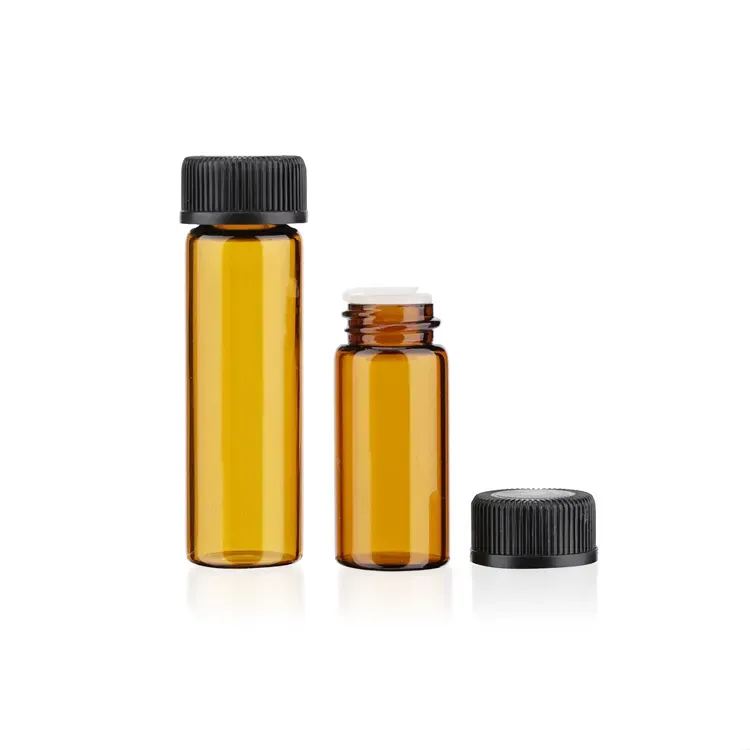 Custom smell proof glass bottles medicine vials amber medical test glass tube vials