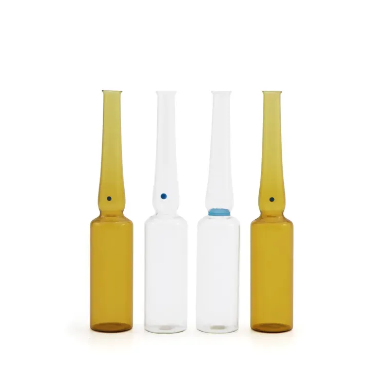 Wholesale clear amber clear injection glass ampoules bottle ampoules vial for pharmaceutical use