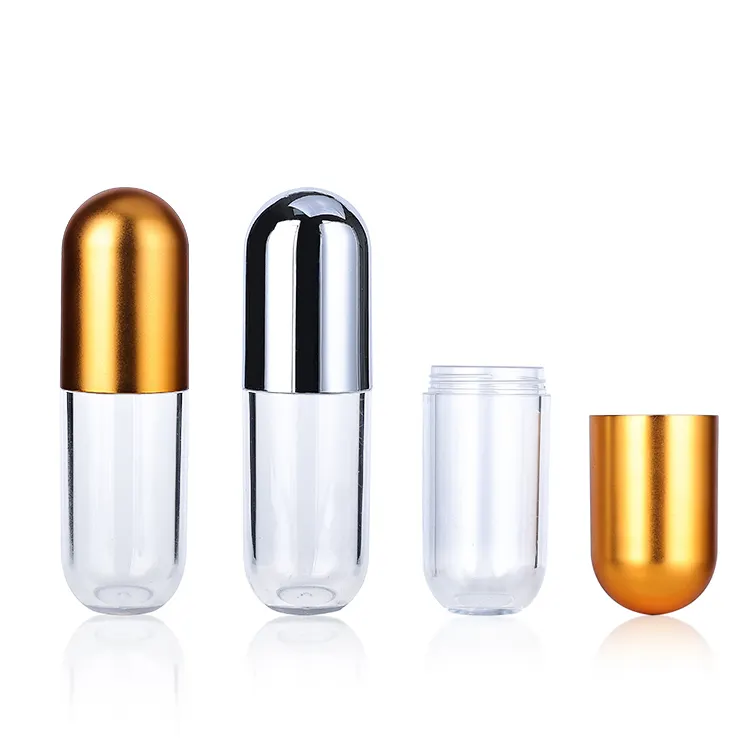 Custom 5ml 10ml 30ml 50ml 55ml 60ml 75ml pet capsule container transparent empty supplement vitamin capsule pill plastic bottle