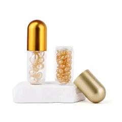 Cheap AS capsule container bottle 50ml clear empty supplement vitamin capsule pill plastic bottle with gold cap