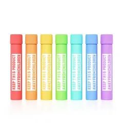90mm 120mm 125mm Color Custom Logo Child Resistant Glass Tube Flower Roll Tube Container With Plastic Childproof Cap