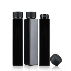 High quality PET 115mm 130mm childproof plastic tube push down and turn cap plastic square tube for flower packaging