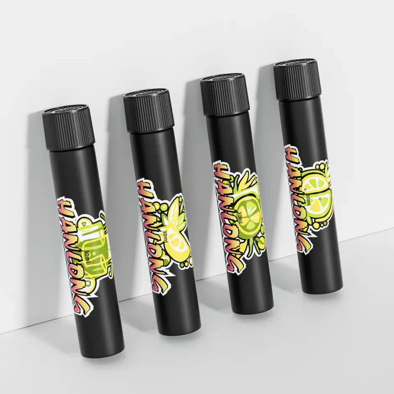 116 125mm Custom Color Childproof Pre Roll Glass Tube With Screw Cap Smell Proof Child Resistant Glass Tubes Packaging