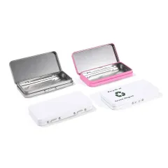 Custom Silver Rectangular Airtight Child Safe Tin Box Packaging Candy Child Resistant Metal Sliding Pre Cr Tin Cans Boxes
