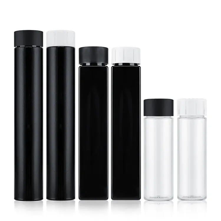 Wholesale 115mm 130mm empty square plastic tube storage test tube container with child proof lid