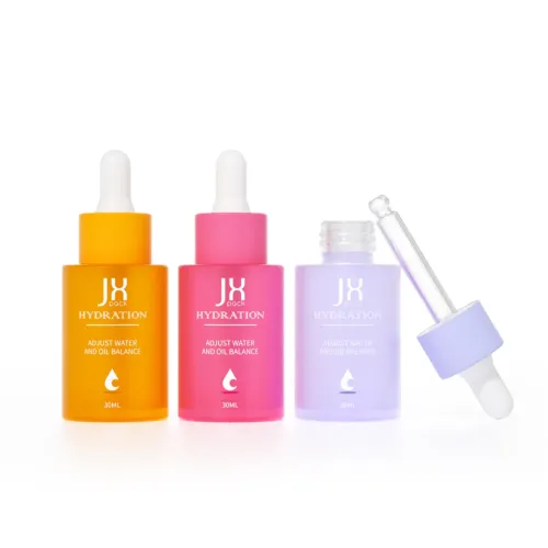 0.01 Dollar Sample 30ml Flat Shoulder Glass Dropper Bottle 30 Ml Luxury Essential Oil Bottle Luxury Cosmetic Glass Packaging