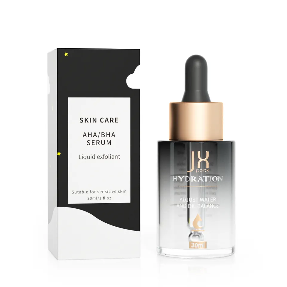 Custom Luxury Matte 30ml 50ml Oil Essential Glass Dropper Bottle 1oz 2oz Skin Care Serum Glass Black Cosmetic Bottles