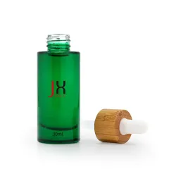 Recycled dropper glass bottle flat shoulder cosmetic bottles transparent for essential oil perfume cosmetic packaging