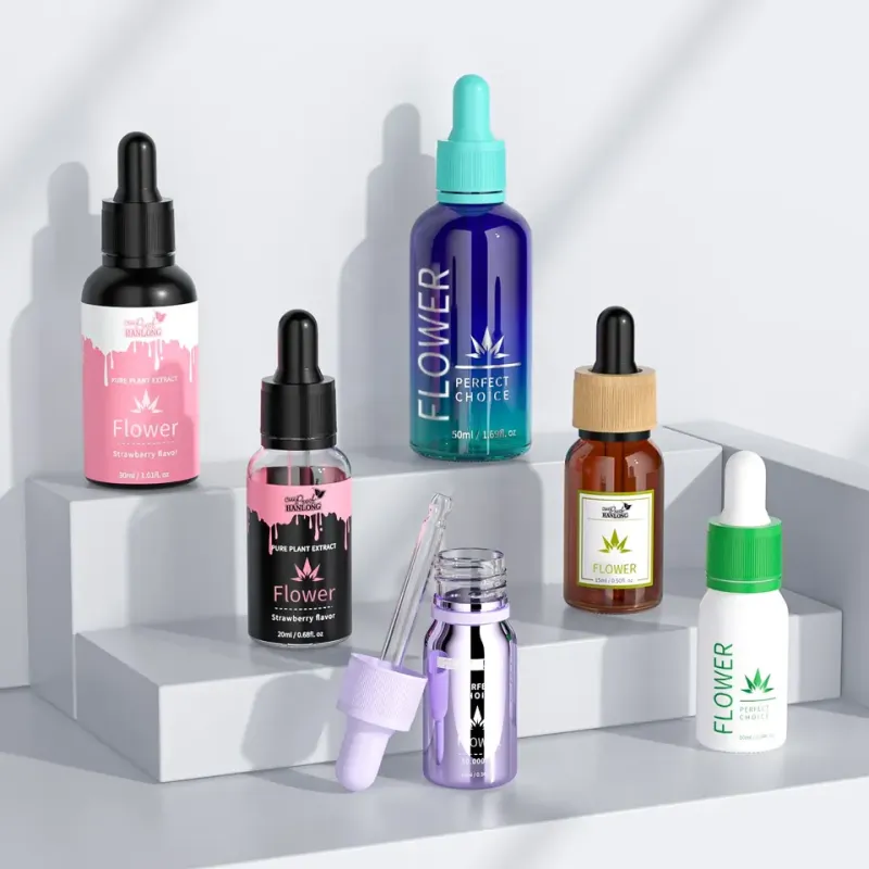 15Ml 30Ml 50Ml 100Ml child proof resistant screw lid cap Essential Cosmetic Serum Custom Glass Dropper Bottle With Box Packaging