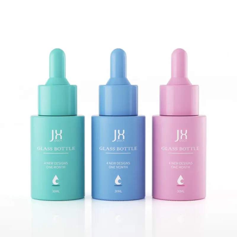 Customized Essential Oil For Cosmetic Packaging Glass Dropper Bottles