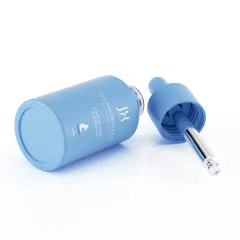 Customize colorful cosmetic glass dropper bottle 30ml flat shoulder glass serum essential oil bottles