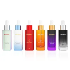 Custom 30ml cosmetic packaging essential oil glass dropper bottle with packaging
