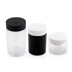 8oz 150ml 200ml 250ml 500ml Custom Clear Packaging Flower Storage Child Resistant Containers Child Proof Plastic Jars With Lids